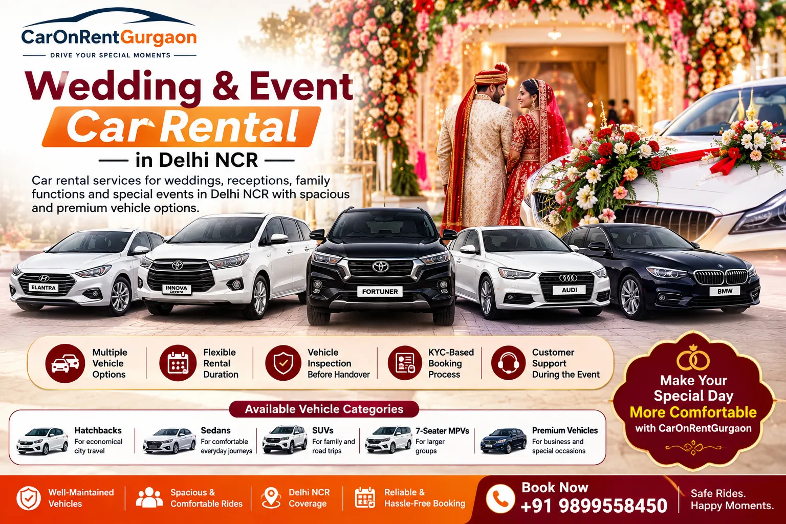 Wedding & Event Car Rental - Car Rental Service in Gurgaon