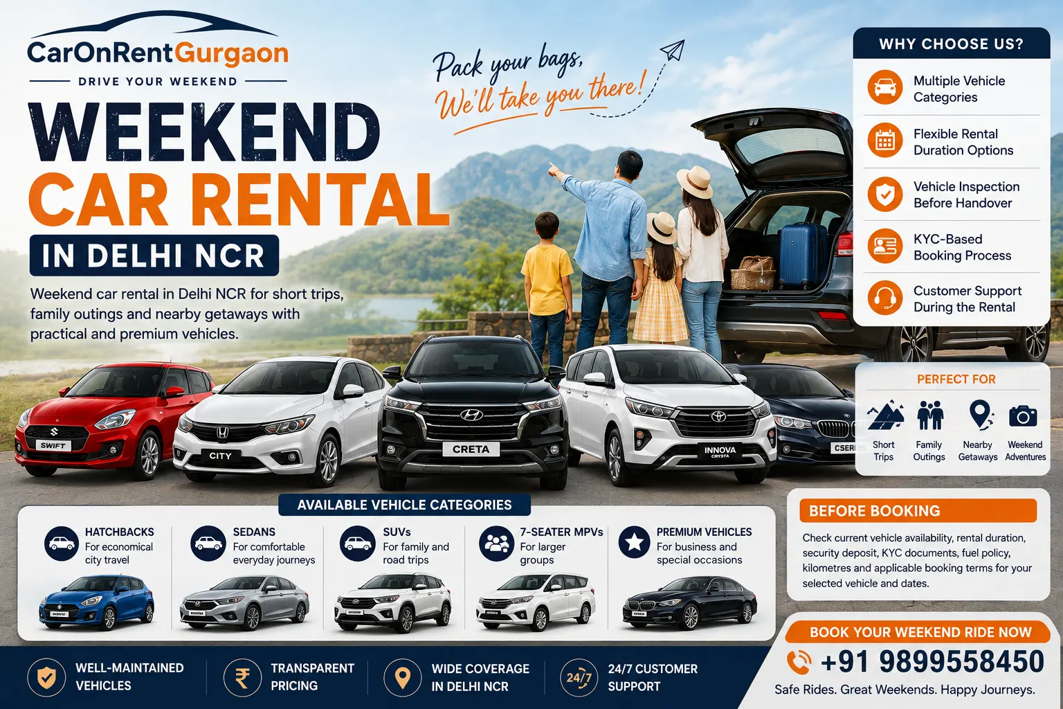 Weekend Car Rental - Car Rental Service in Gurgaon