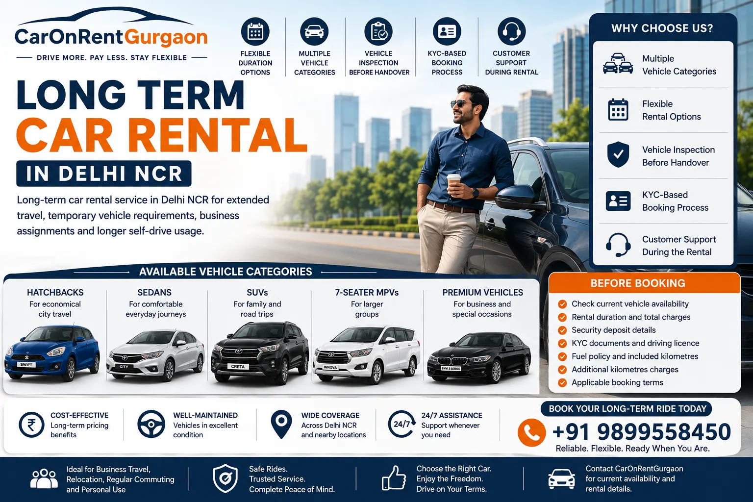 Long Term Car Rental - Car Rental Service in Gurgaon